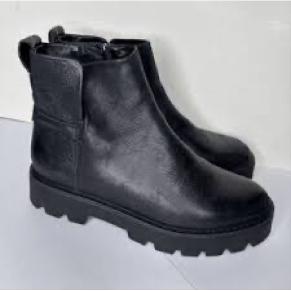 Black Leather Ankle Boots - Picture 2 of 6